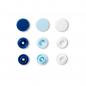 Preview: Prym Love Druckknopf Color Snaps Ø12,4mm blau/weiß/hellblau