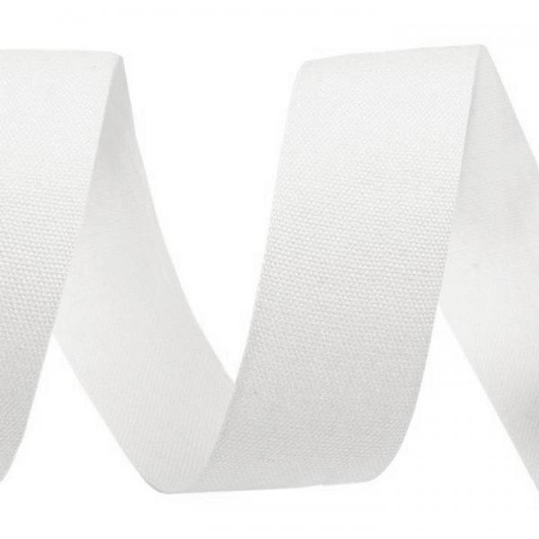 Baumwollband 20mm weiß