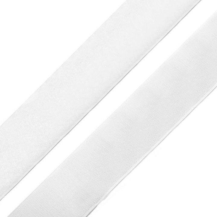 Klettverschluss selbstklebend 20mm weiß-Stoffe, Kurzwaren